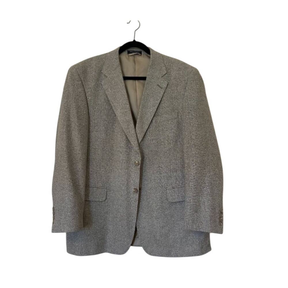 Meeting Street All Silk Men's Neutral Tan Sports Coat Blazer 44R